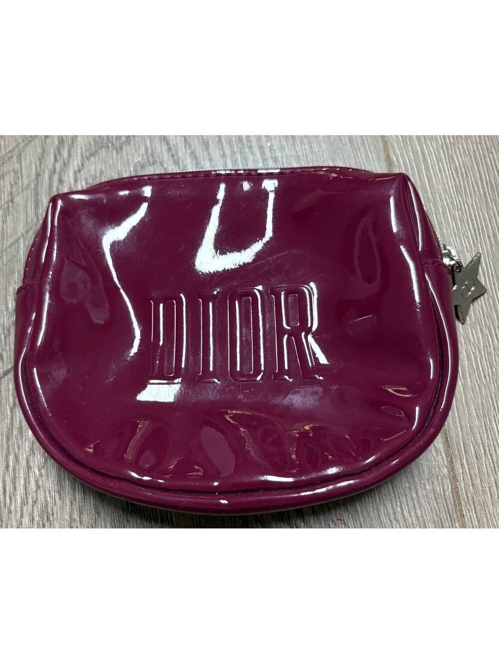 Dior Purple Patent Leather Cosmetic Pouch